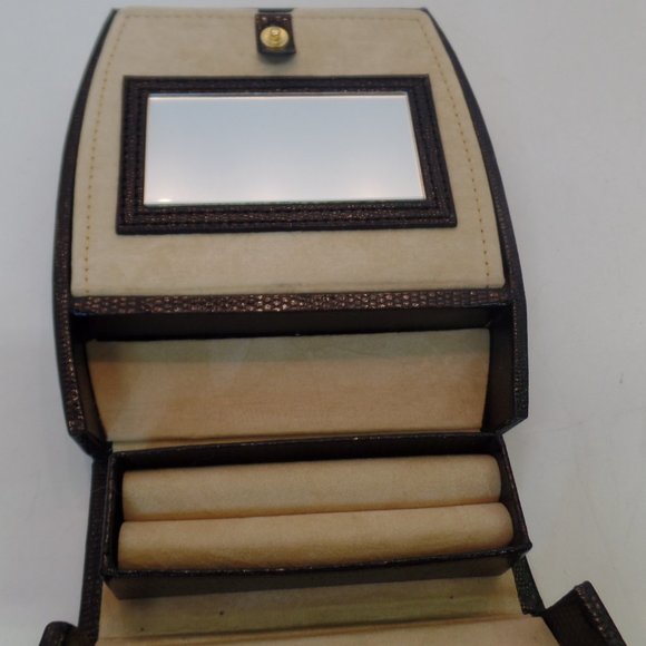 Unbranded Black Patterned Purse Look Traveling Jewelry Case Many Compartments - Picture 7 of 10